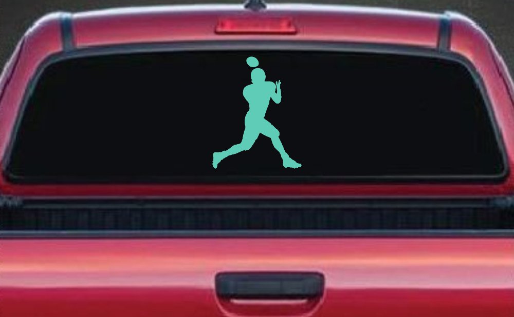 Football Player Sports Car or Truck Window Decal Sticker (Mint)