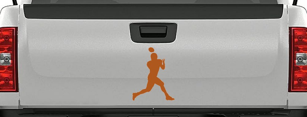 Football Player Sports Car or Truck Window Decal Sticker (Nut Brown)