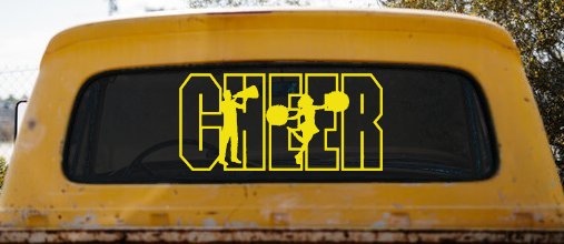 Cheer Cheerleader Car or Truck Window Decal Sticker