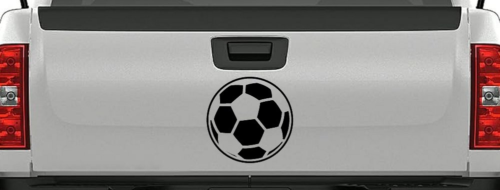 Soccer Ball Sports Car or Truck Window Decal Sticker (Matte Black)