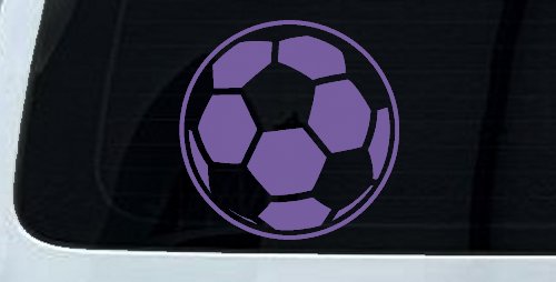 Soccer Ball Sports Car or Truck Window Decal Sticker (Purple)