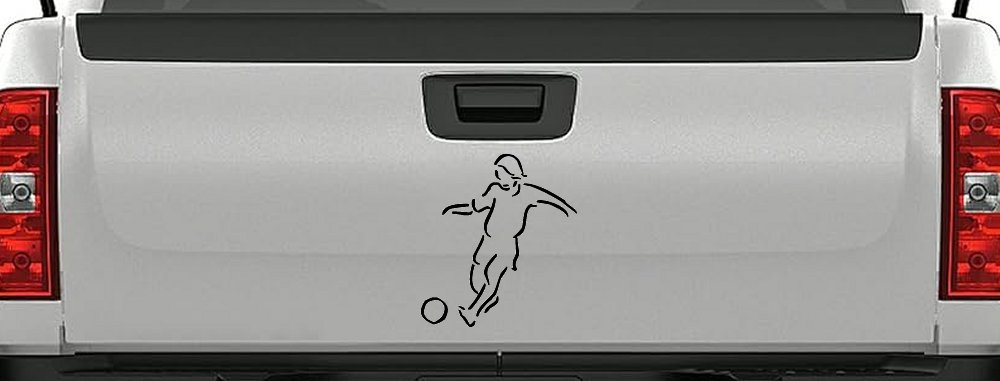 Tribal Soccer Player Sports Car or Truck Window Decal Sticker