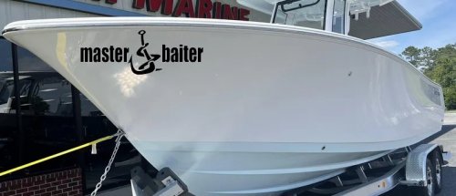 Master Baiter Funny Fishing Hook and Worm Car or Truck Window Decal Sticker