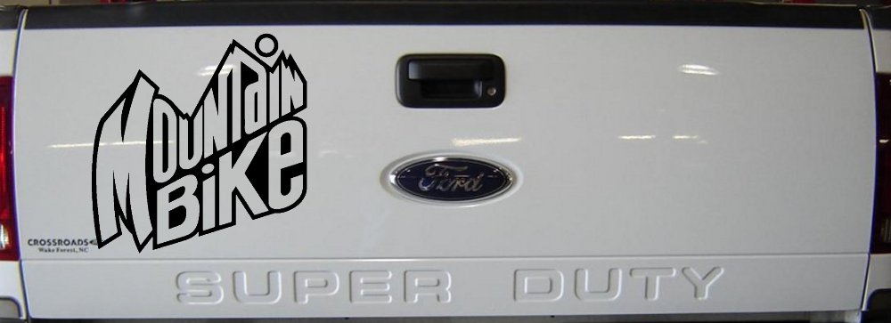 Mountain Bike Sports Car or Truck Window Decal Sticker (Black)
