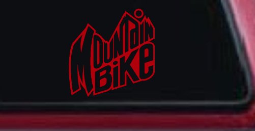 Mountain Bike Sports Car or Truck Window Decal Sticker (Red)