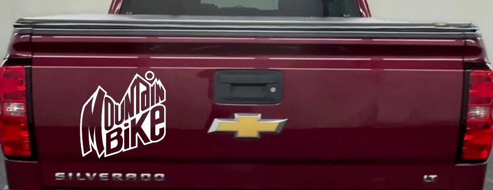Mountain Bike Sports Car or Truck Window Decal Sticker (White)