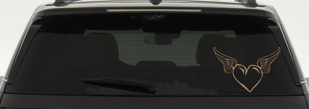 Heart With Wings Love Car or Truck Window Decal Sticker