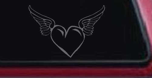Heart With Wings Love Car or Truck Window Decal Sticker