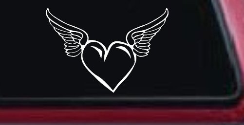 Heart With Wings Love Car or Truck Window Decal Sticker