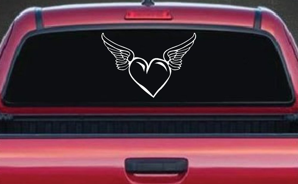 Heart With Wings Love Car or Truck Window Decal Sticker