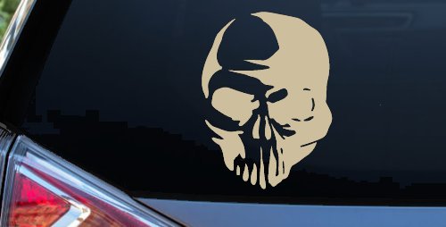 Tribal Skull Car or Truck Window Decal Sticker (Desert Sand)