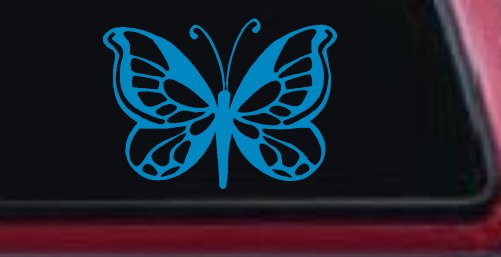 Butterfly Butterflies Car or Truck Window Decal Sticker (Blue)