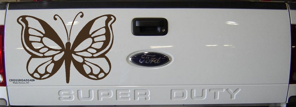 Butterfly Butterflies Car or Truck Window Decal Sticker (Brown)