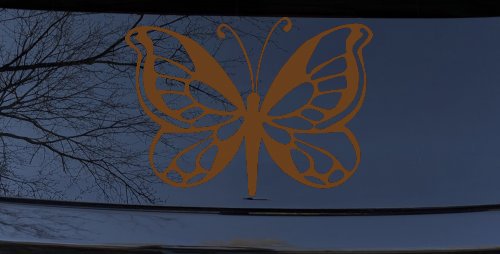 Butterfly Butterflies Car or Truck Window Decal Sticker (Copper)