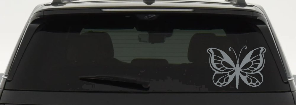 Butterfly Butterflies Car or Truck Window Decal Sticker (Telegrey)