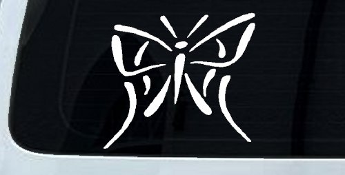 Tribal Butterfly Butterflies Car or Truck Window Decal Sticker (White)
