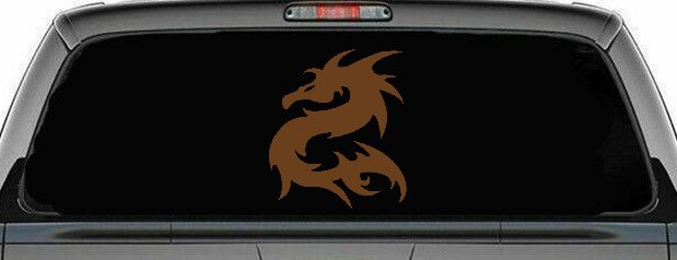 Tribal Dragon Car or Truck Window Decal Sticker (Copper)