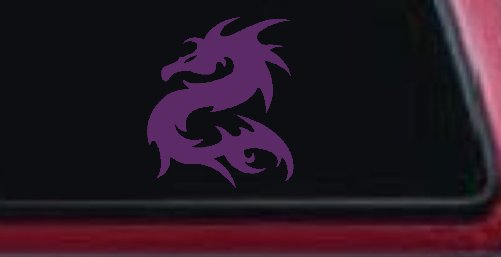 Tribal Dragon Car or Truck Window Decal Sticker (Violet)