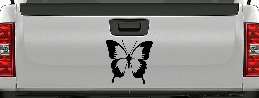 Butterfly Butterflies Car or Truck Window Decal Sticker (Black)