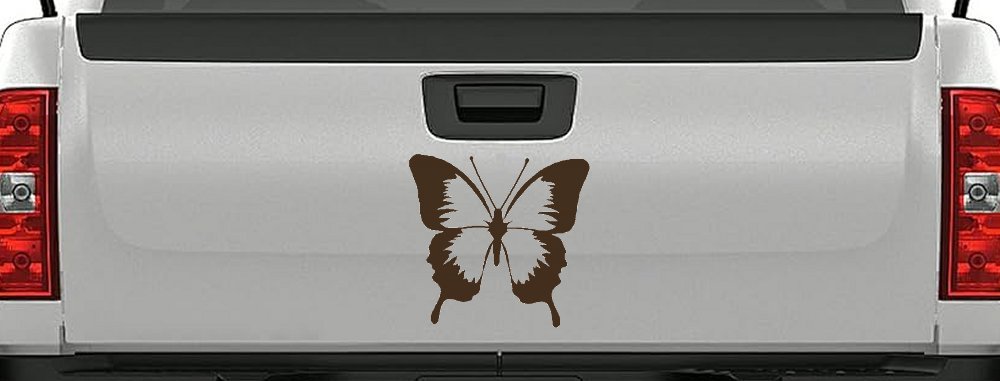 Butterfly Butterflies Car or Truck Window Decal Sticker (Brown)