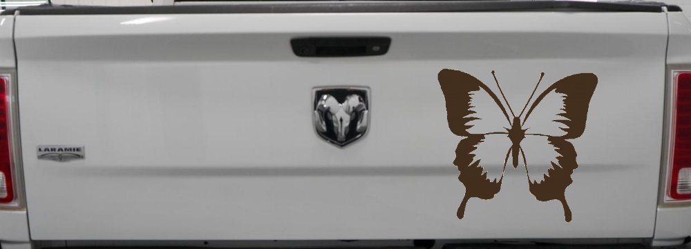 Butterfly Butterflies Car or Truck Window Decal Sticker (Brown)