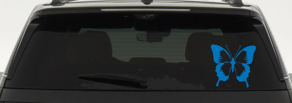 Butterfly Butterflies Car or Truck Window Decal Sticker (Sky Blue)