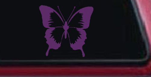 Butterfly Butterflies Car or Truck Window Decal Sticker (Violet)