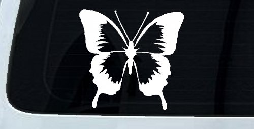 Butterfly Butterflies Car or Truck Window Decal Sticker (White)