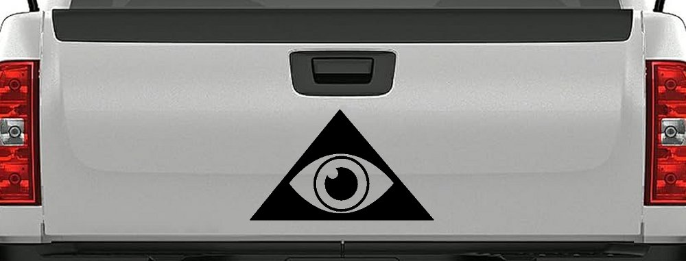 Illuminati Eye Car or Truck Window Decal Sticker (Black)