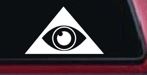 Illuminati Eye Car or Truck Window Decal Sticker (White)