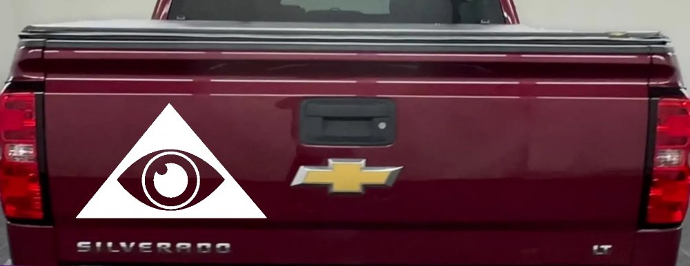 Illuminati Eye Car or Truck Window Decal Sticker (White)