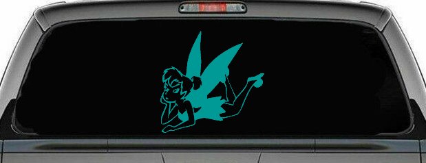 Tinkerbell Tinker Bell Laying Fairy Tale Cartoons Car or Truck Window Decal Sticker