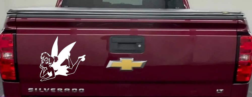 Tinkerbell Tinker Bell Laying Fairy Tale Cartoons Car or Truck Window Decal Sticker