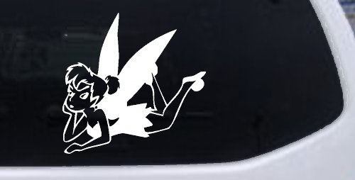 Tinkerbell Tinker Bell Laying Fairy Tale Cartoons Car or Truck Window Decal Sticker
