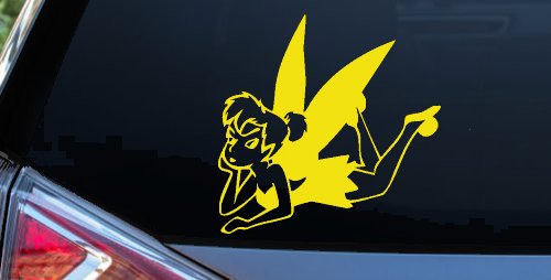 Tinkerbell Tinker Bell Laying Fairy Tale Cartoons Car or Truck Window Decal Sticker
