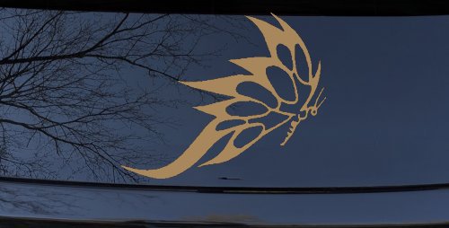 Tribal Butterfly Butterflies Car or Truck Window Decal Sticker (Light Brown)