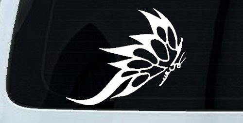 Tribal Butterfly Butterflies Car or Truck Window Decal Sticker (White)
