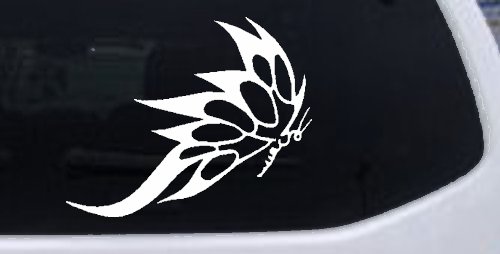 Tribal Butterfly Butterflies Car or Truck Window Decal Sticker (White)