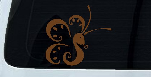 Tribal Butterfly Butterflies Car or Truck Window Decal Sticker (Copper)