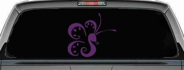 Tribal Butterfly Butterflies Car or Truck Window Decal Sticker (Violet)