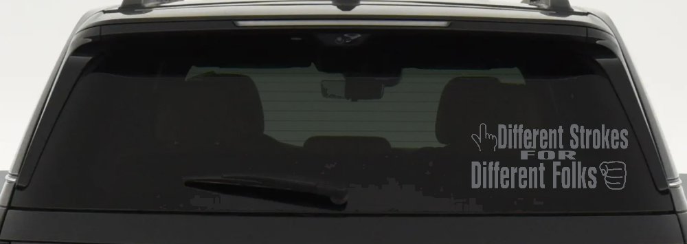 Different Strokes Folks Funny Car Truck Decal Sticker (Silver)