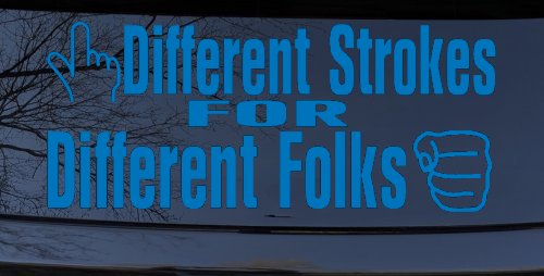 Different Strokes for Different Folks Funny Car or Truck Window Decal Sticker (Sky Blue)