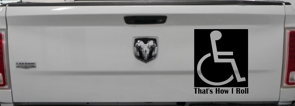 Thats How I Roll Wheelchair Decal Car Truck Window Sticker Mobility Aid (Black)