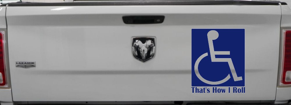 That's How I Roll Handicap Wheelchair Car or Truck Window Decal Sticker (Navy)