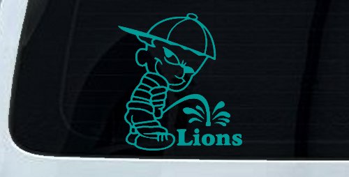 Funny Pee On Lions Car Truck Window Decal Sticker Vinyl Graphic (Turquoise)