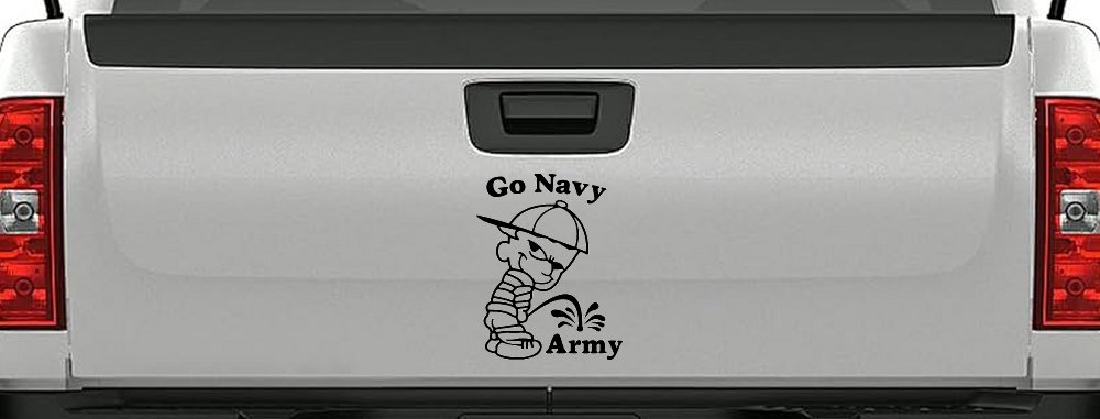 Go Navy Pee On Army College Car or Truck Window Decal Sticker