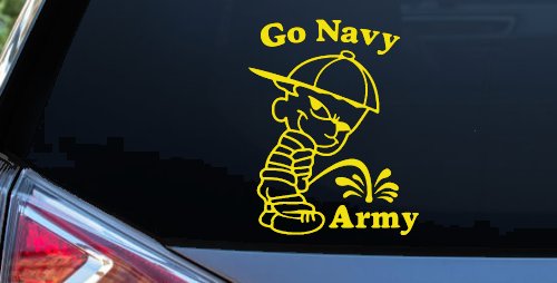 Go Navy Pee On Army College Car or Truck Window Decal Sticker