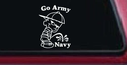 Go Army Pee On Navy College Car or Truck Window Decal Sticker