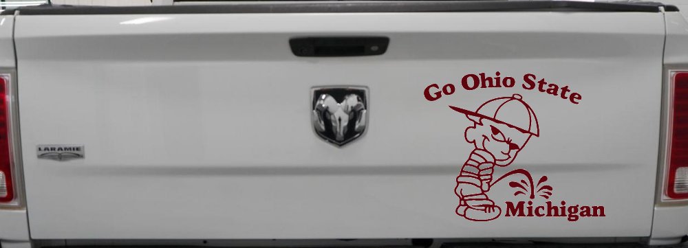 Go Ohio State Pee On Michigan Car or Truck Window Decal Sticker
