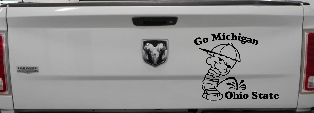 Go Michigan Pee On Ohio State Car or Truck Window Decal Sticker